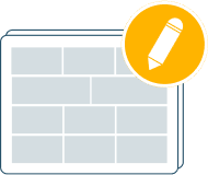 Icon to illustrate filling out a plan